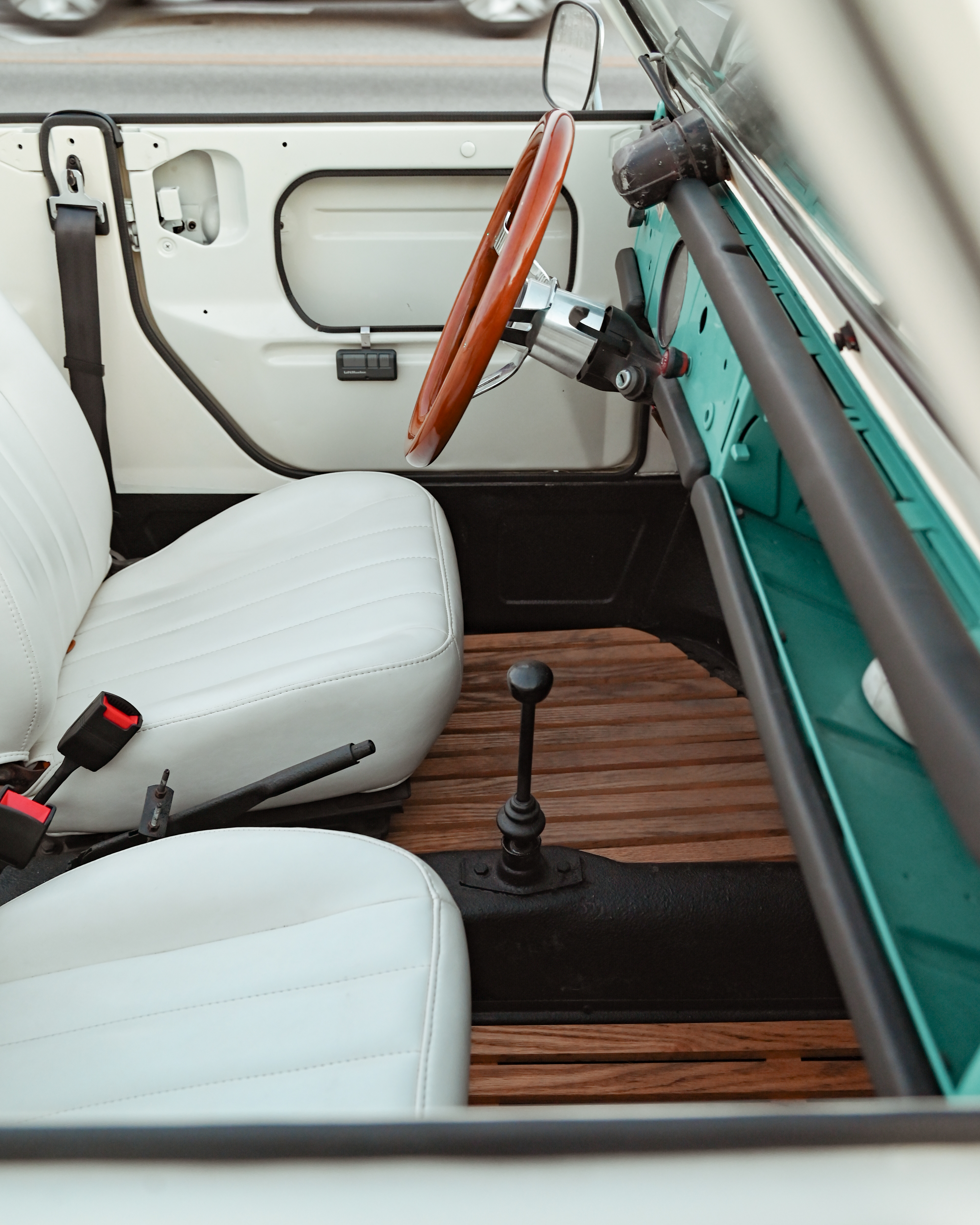 Wide picture of the front interior of the Thing.